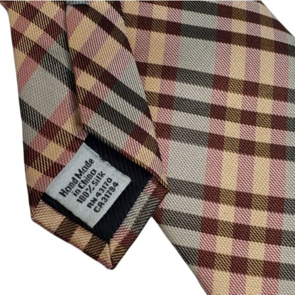 GEOFFREY BEENE Plaid Silk Tie - Picture 5 of 6